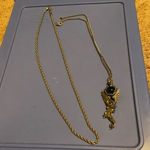 Fantasy Blue Glass Dragon Necklace Bundle